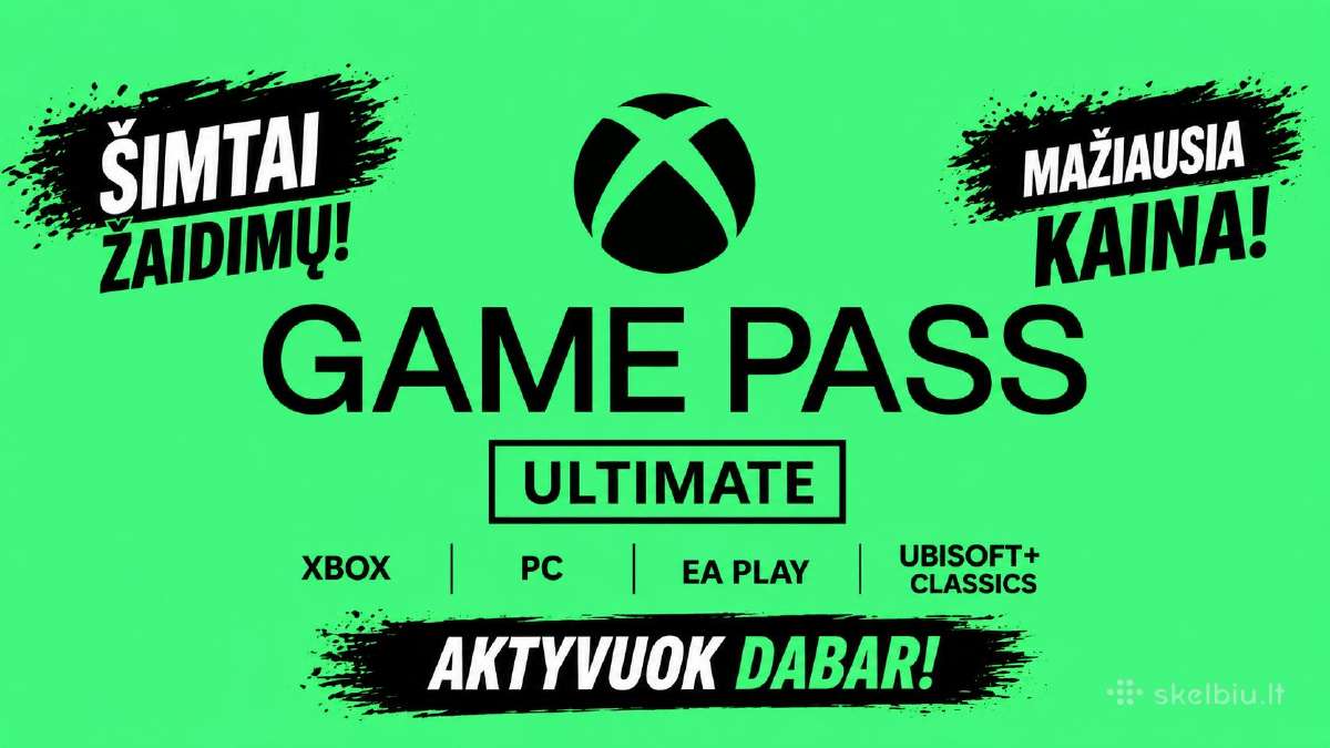 Xbox Game Pass Ultimate pigiau - nuotraukos Nr. 2