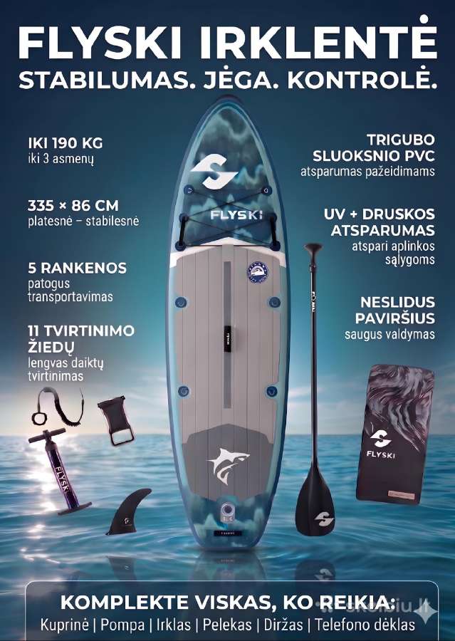 Parduodamos naujos pripučiamos irklentės (Sup) - nuotraukos Nr. 2