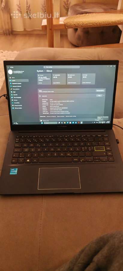 Asus vivobook 14 i3-1115g4,8gb RAM, 256gb SSD - nuotraukos Nr. 5