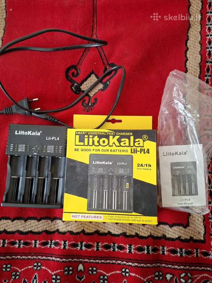 Liitokala Lii-pl4 4 lizdų baterijų įkroviklis