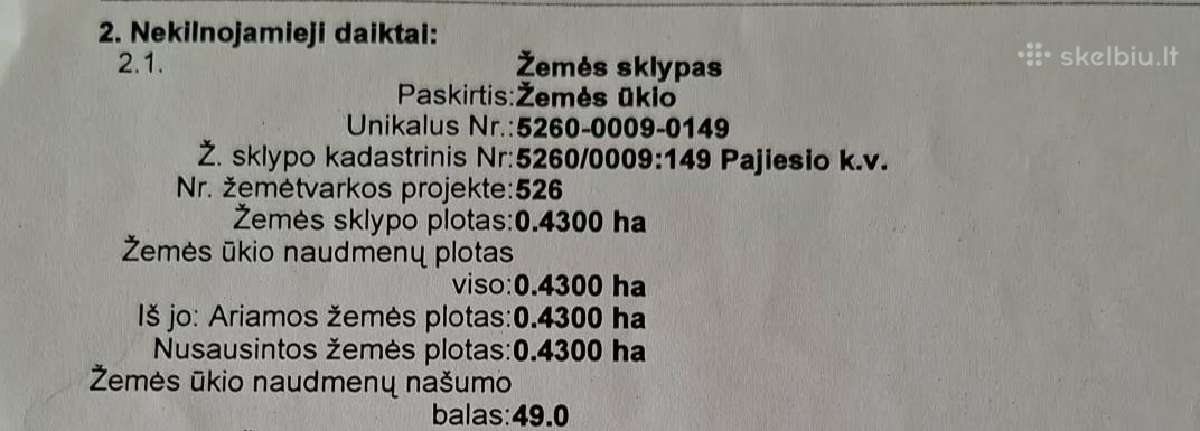 Žemės sklypas Pagirių kaime