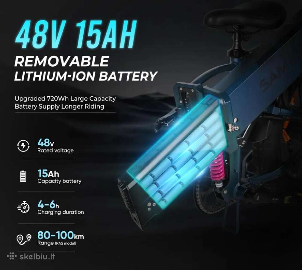 Elektrinis dviratis Samebike RS-a02pro-ft - nuotraukos Nr. 10