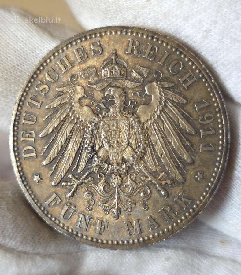 Proginės Bavarijos 2, 3 ir 5 markės 1911m. - nuotraukos Nr. 5