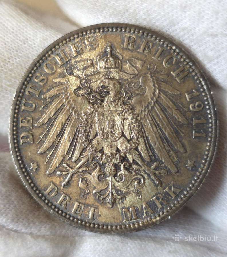 Proginės Bavarijos 2, 3 ir 5 markės 1911m. - nuotraukos Nr. 8