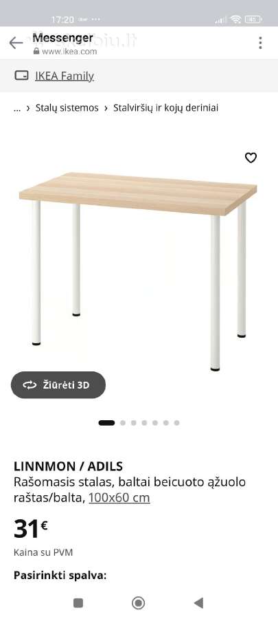Naujas stalas 25 Eur
