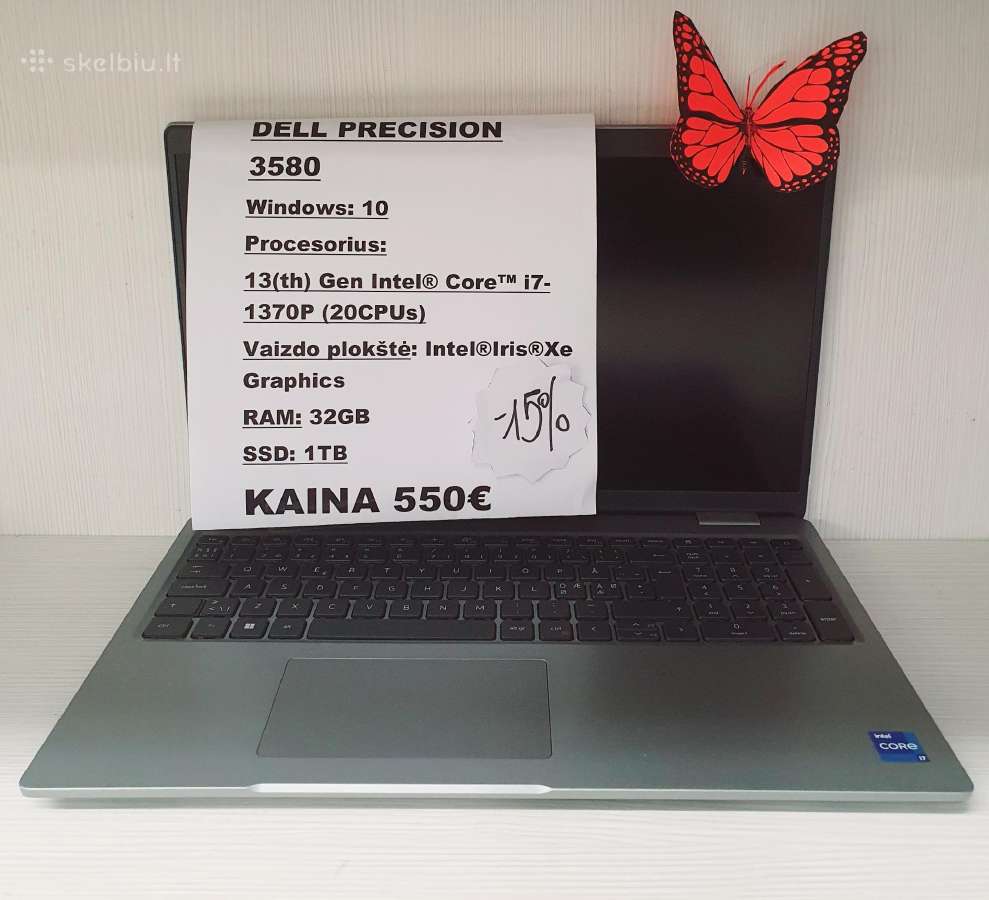 Nešiojamas kompiuteris Dell Precision 3580