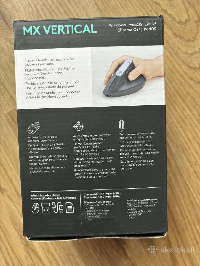 Visiškai nauja Logitech Mx Vertical Ergonomical - nuotraukos Nr. 3