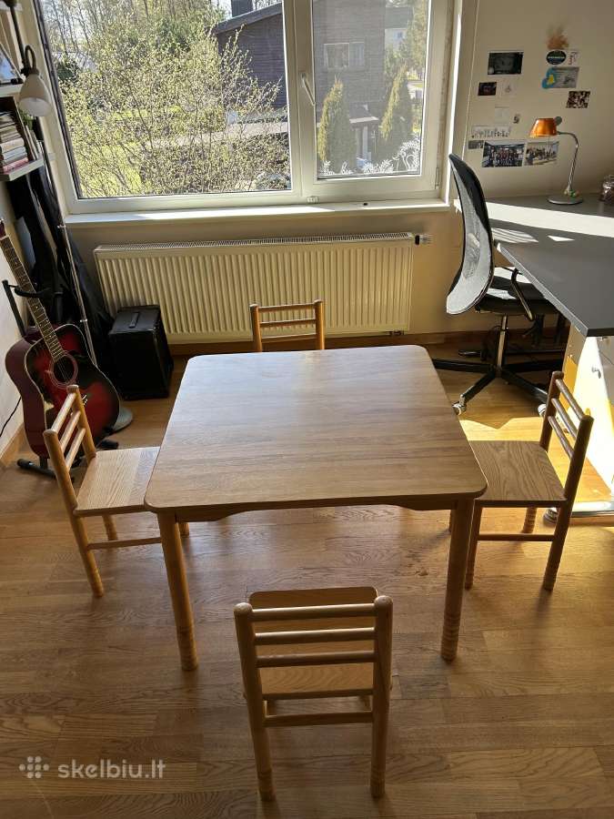 Vaikiškų baldų komplektas (staliukas ir 4 kėdutės) - nuotraukos Nr. 3