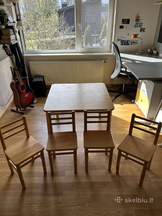 Vaikiškų baldų komplektas (staliukas ir 4 kėdutės) - nuotraukos Nr. 4