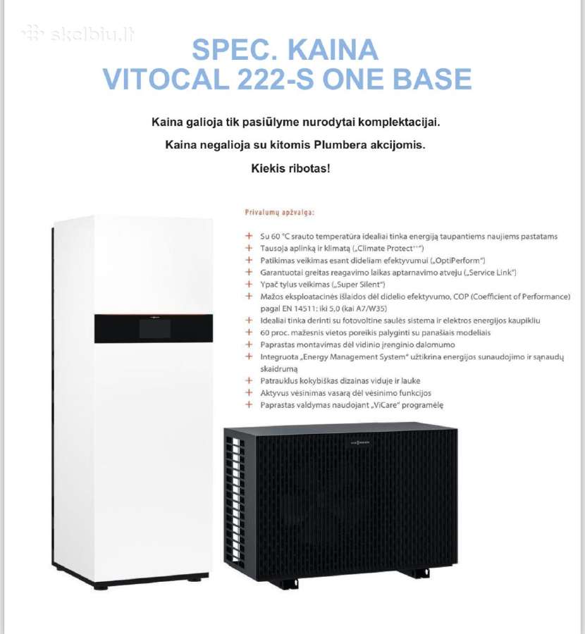 Viessmann One Base 8kw šilumos siurblys oras-vandu