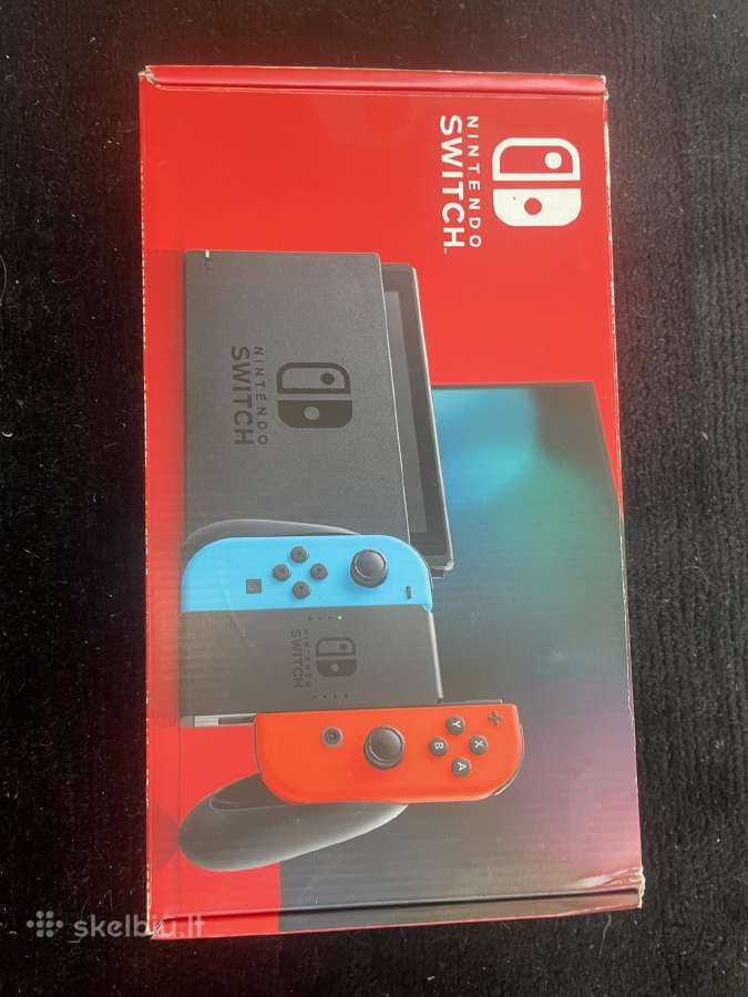 Parduodamas Nintendo Switch V2 su pilnu komplektu