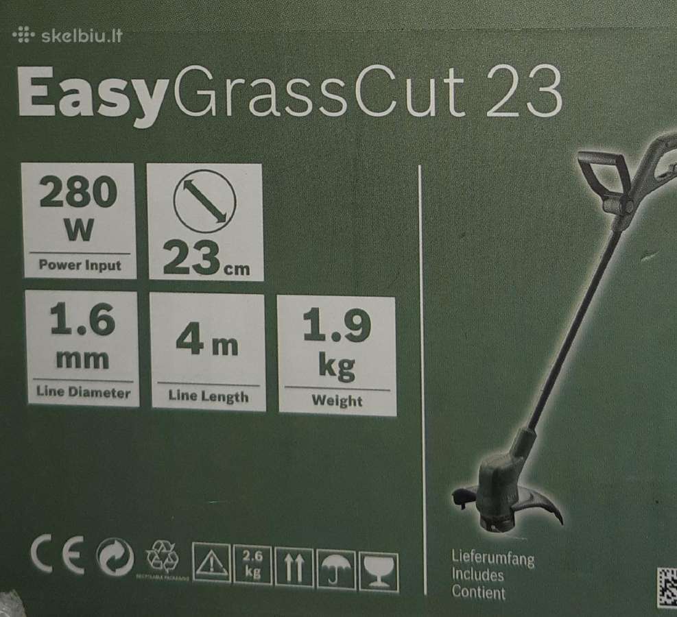 Trimerio dangteliai Boch easygrasscut 23 - nuotraukos Nr. 2