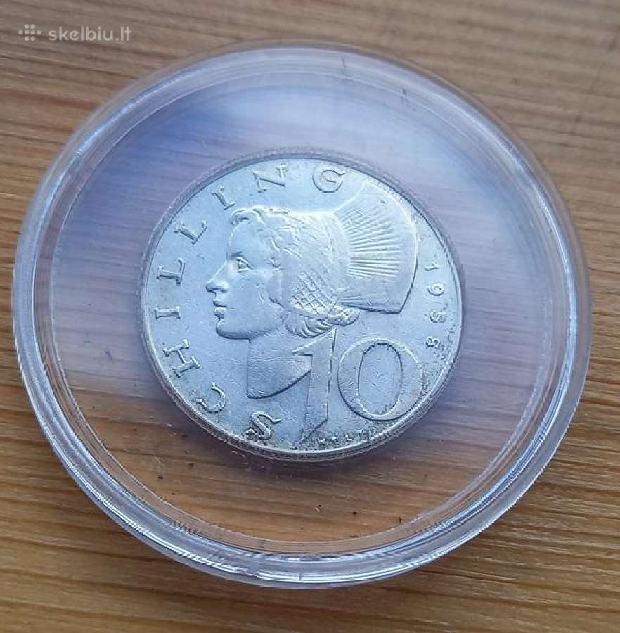 Austrija 1958 10 šilingų (sidabras)