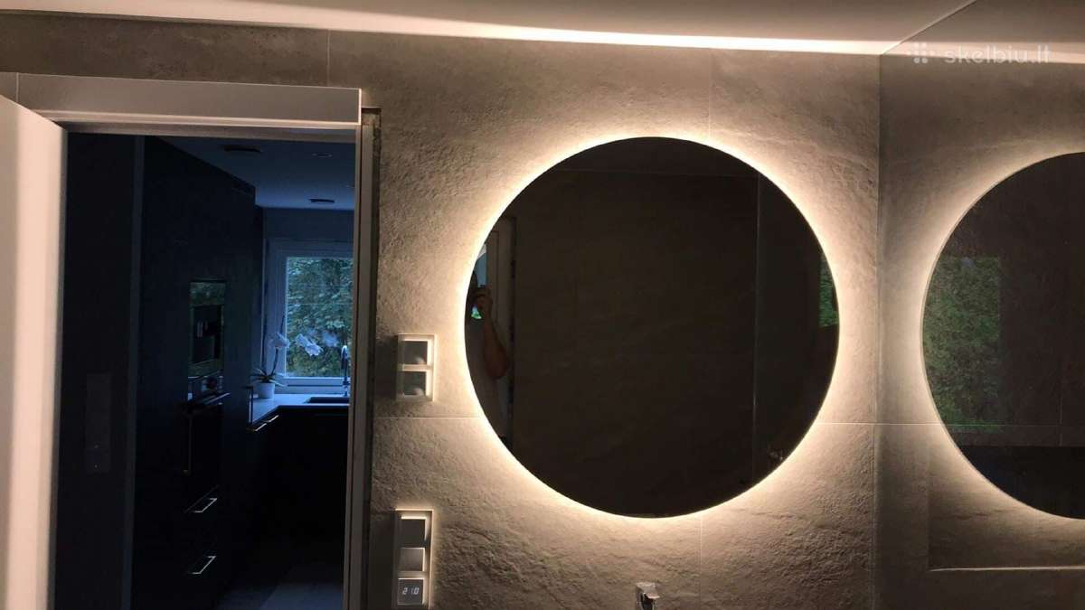 Apvalus LED veidrodis