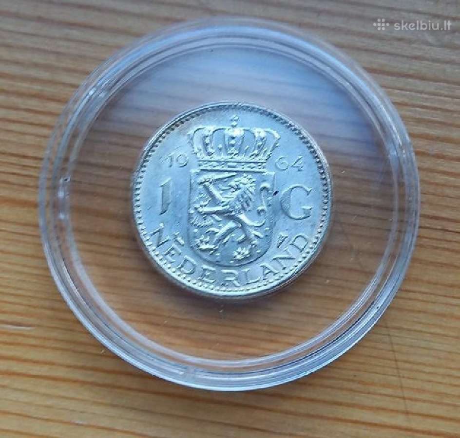 Nyderlandai 1964 1 guldenas (sidabras)