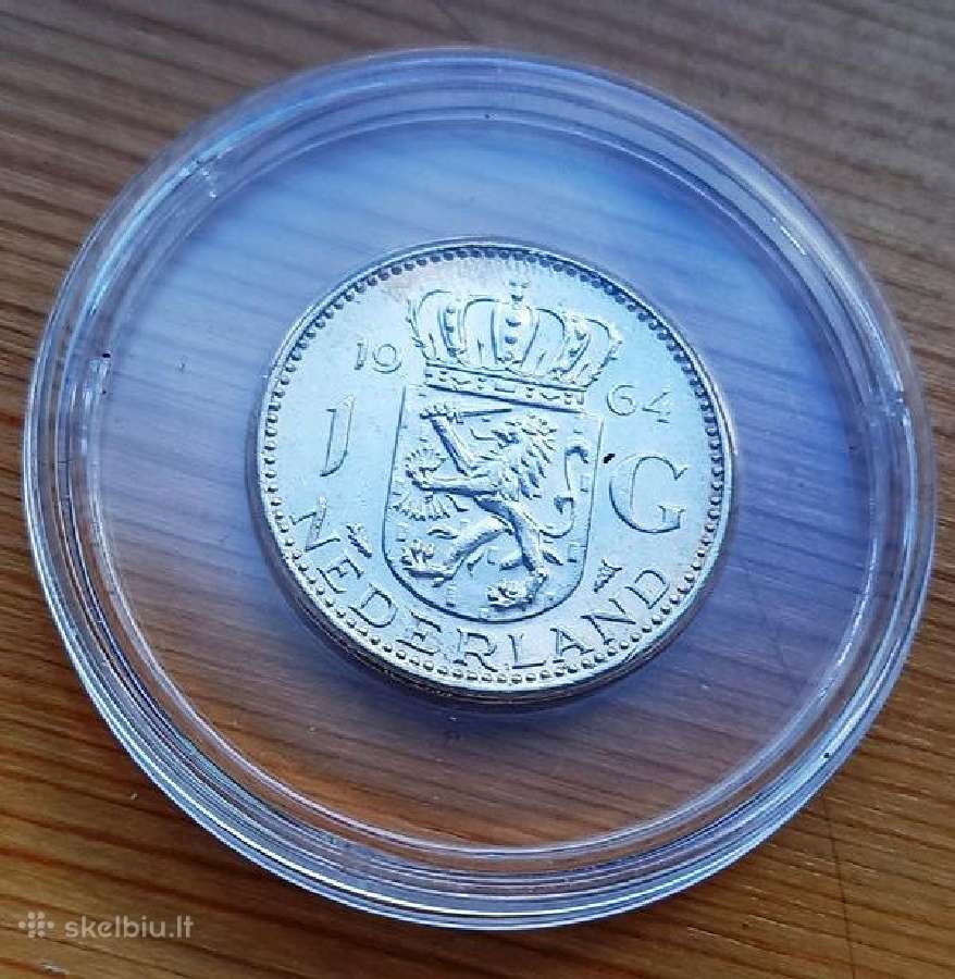 Nyderlandai 1964 1 guldenas (sidabras) - nuotraukos Nr. 3