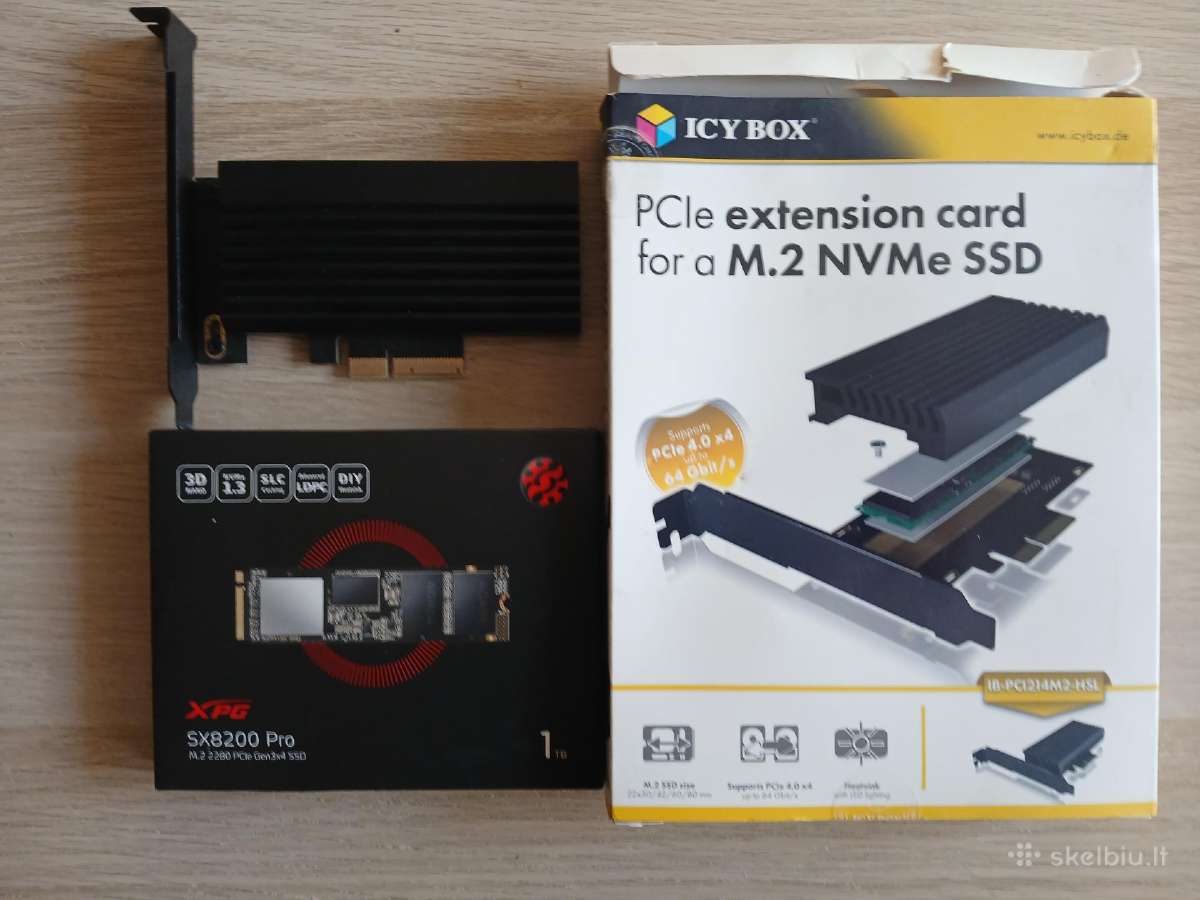 M.2 Nvme SSD Pcie plokštė-adapteris