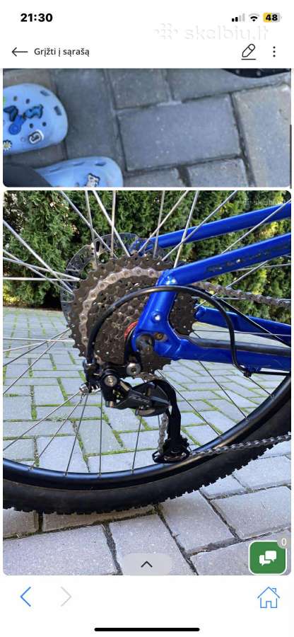 Mėlynas specialized dviratis