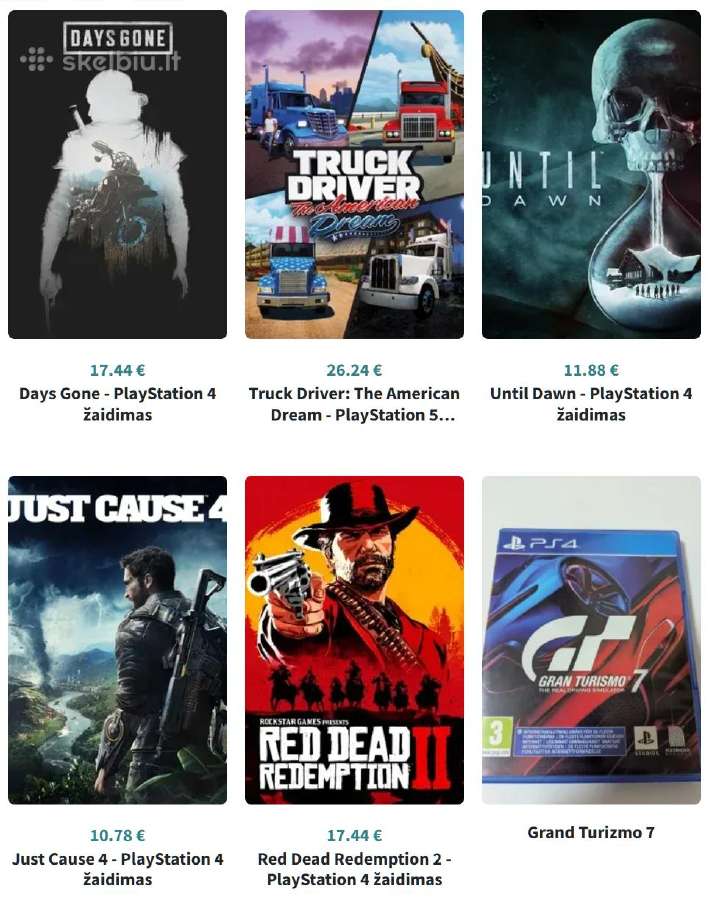 Parduodu naudotus Playstation žaidimus