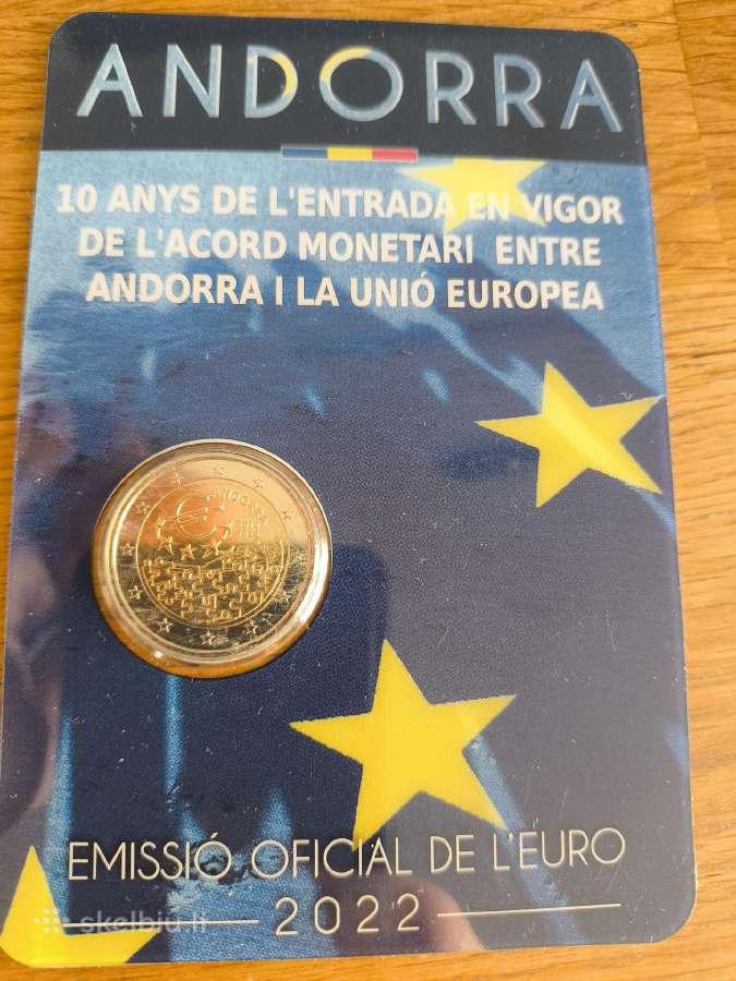 Andora 2022m proginė 2 Eurų moneta