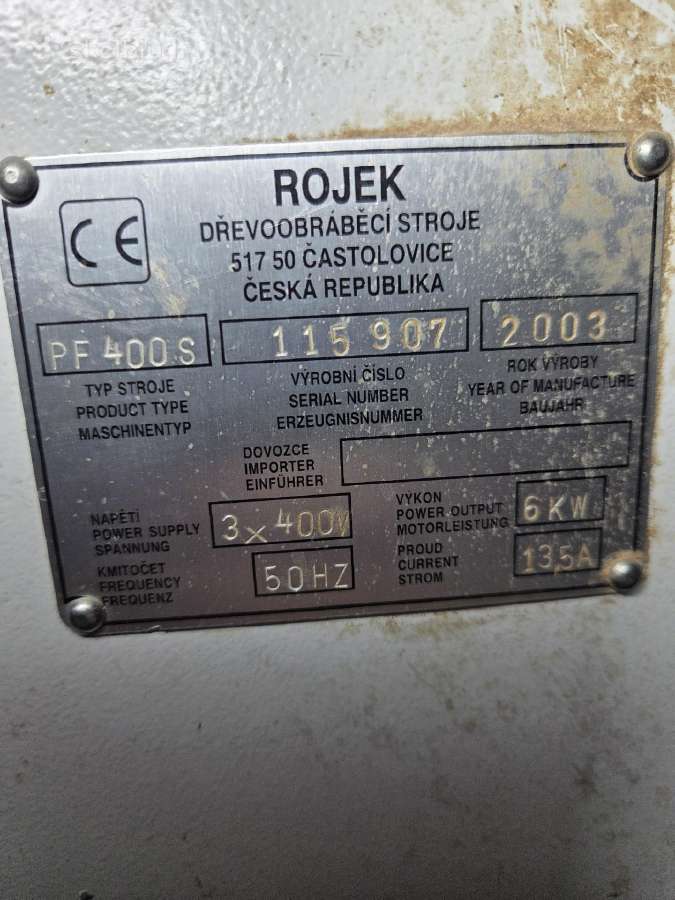 Formatinio pjovimo staklės Rojek Pf 400s - nuotraukos Nr. 8