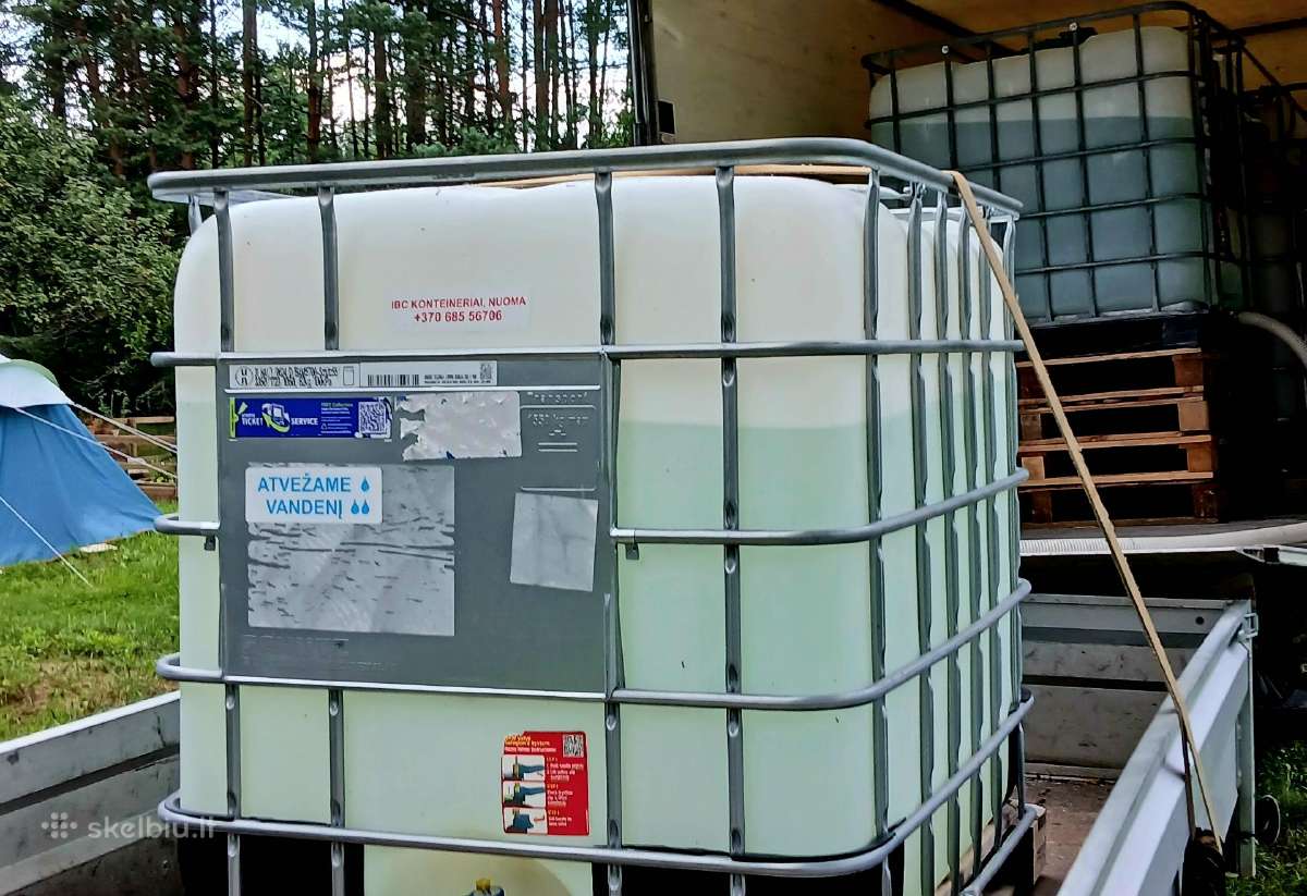 Vandens talpa 1000l ibc konteineris Marijampolėje