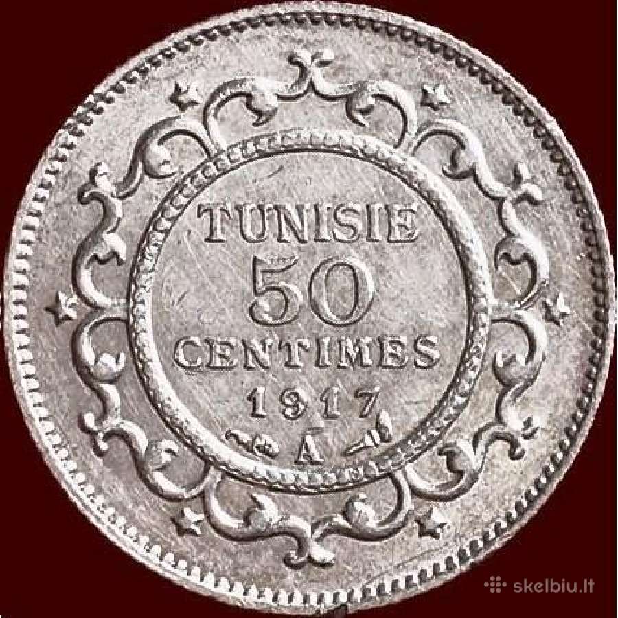 1917 Tunisas 50 santimų