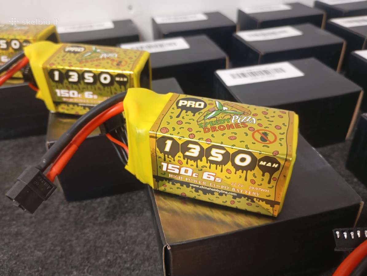 Naujos Speedypizza Series Pro 6s 1350mah 150c lipo - nuotraukos Nr. 2