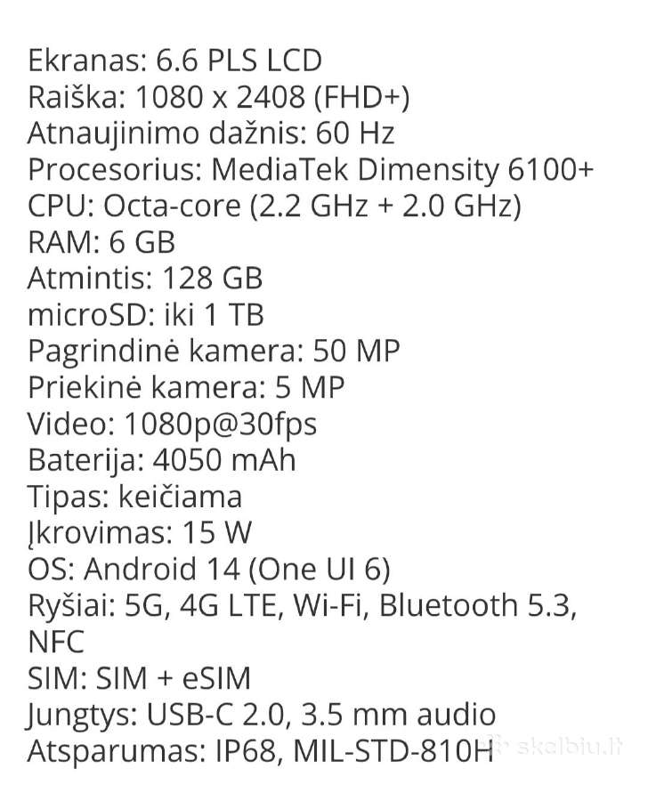 Samsung Xcover7 - nuotraukos Nr. 3