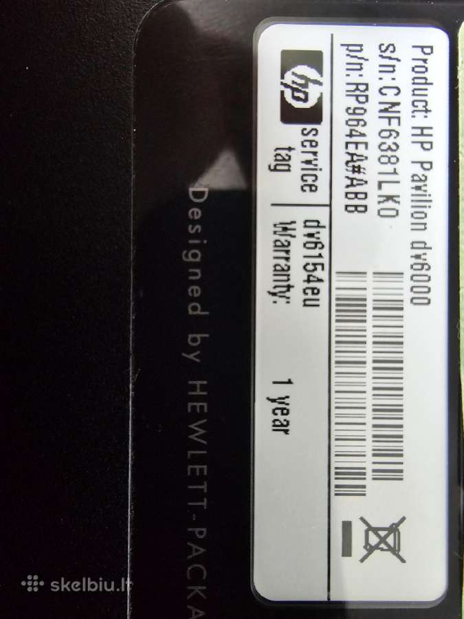 Hp pavilion dv6000