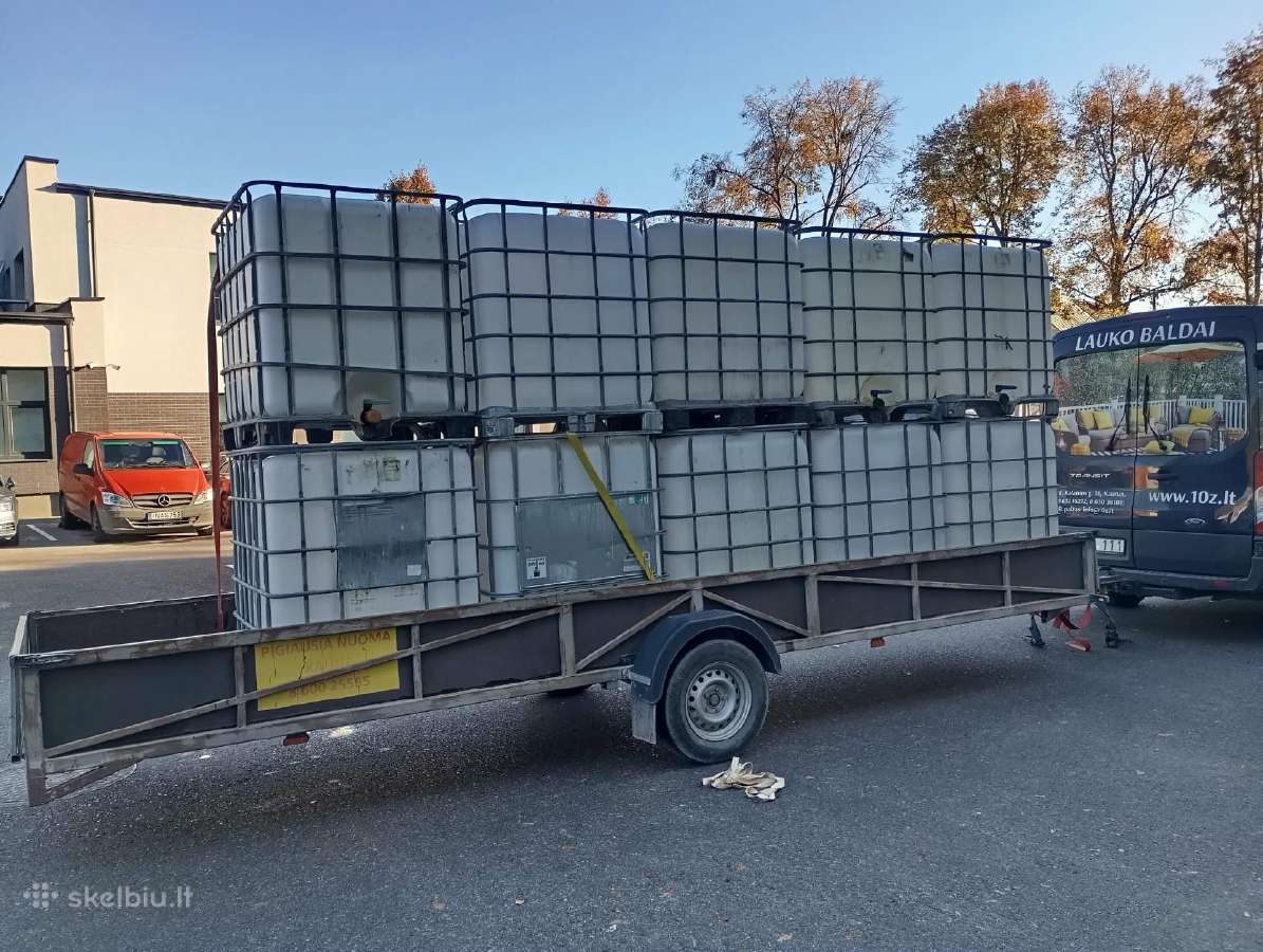 Ibc, toninės talpos, maistinės 1000 ltr. bačkos.