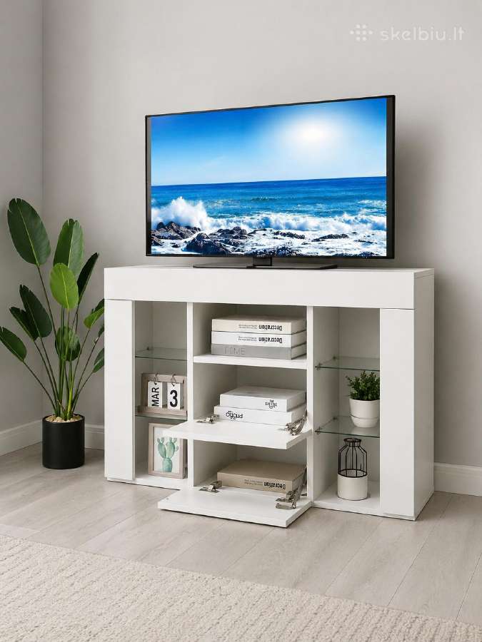 TV spintelė su LED apšvietimu