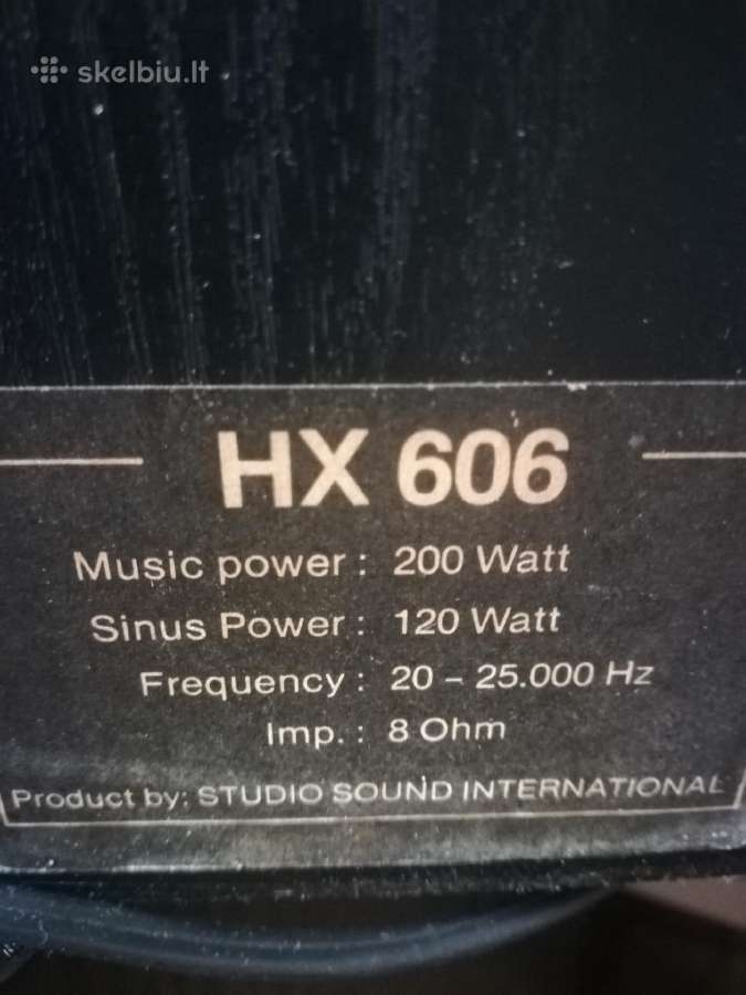 Parduodu studio sound international Hx606 kolonėle - nuotraukos Nr. 3