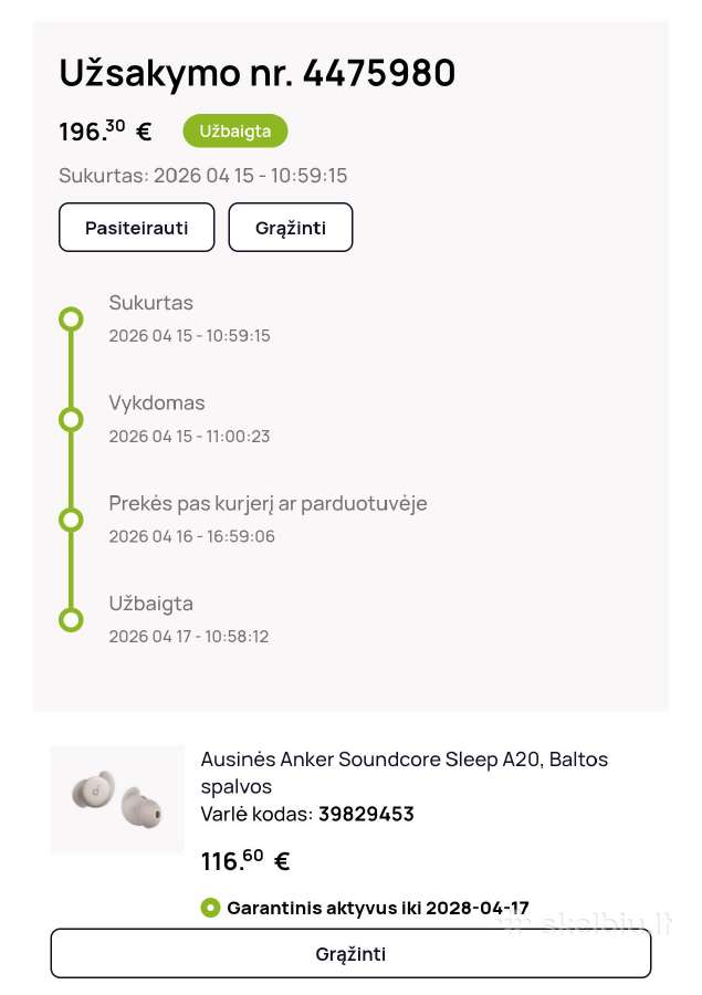 Anker Soundcore Sleep A20 belaidės ausinės - nuotraukos Nr. 5