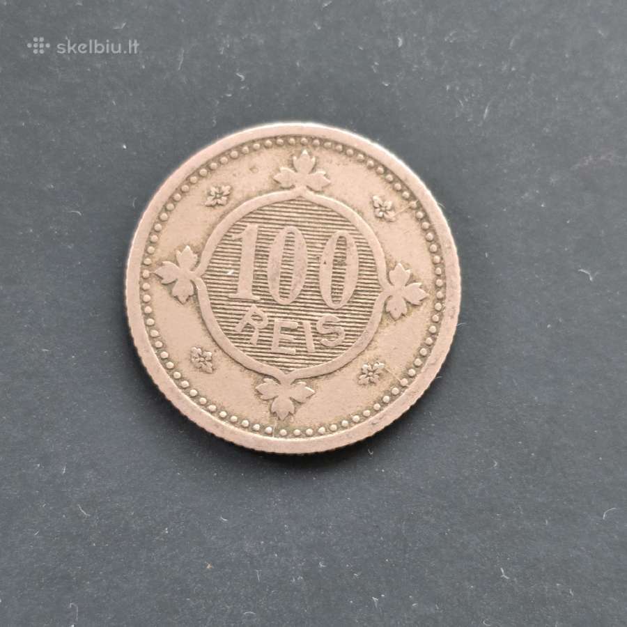 Portugalija 1900 100 reis Cu-ni Vf - nuotraukos Nr. 2