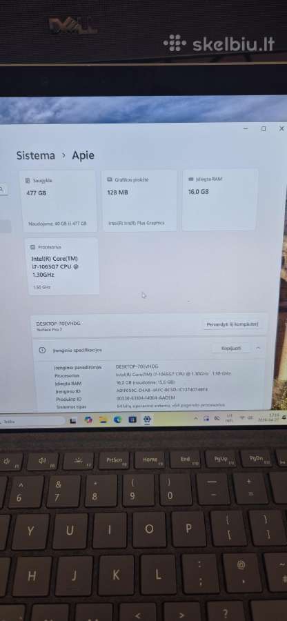 Microsoft surface pro 7 - nuotraukos Nr. 5