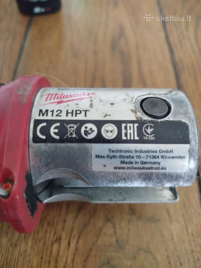 Milwaukee M 12 Hpt akumuliatorinis hidr.presas - nuotraukos Nr. 12