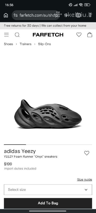 Nauji Adidas Yeezy Foam Rnr Onyx - nuotraukos Nr. 5
