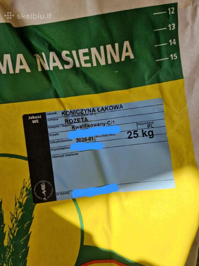 Sertifikuotos sėklos raudonieji dobilai