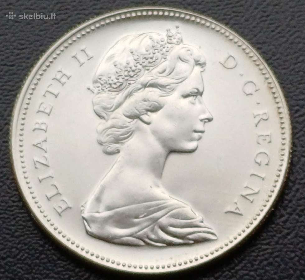 1 doleris 1967m. Kanada sidabras - nuotraukos Nr. 2