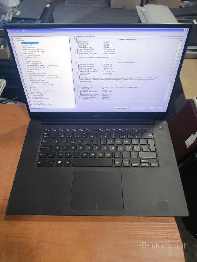 15.6 4k Ips Ts i7-9850h 32gb 1tb T2000 4gb 39%