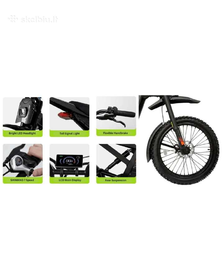 Gt2000 naujas elektrinis dviratis + Dovana - nuotraukos Nr. 10