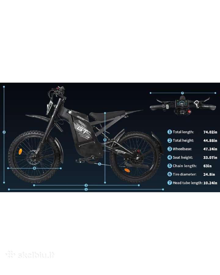 Gt2000 naujas elektrinis dviratis + Dovana - nuotraukos Nr. 12