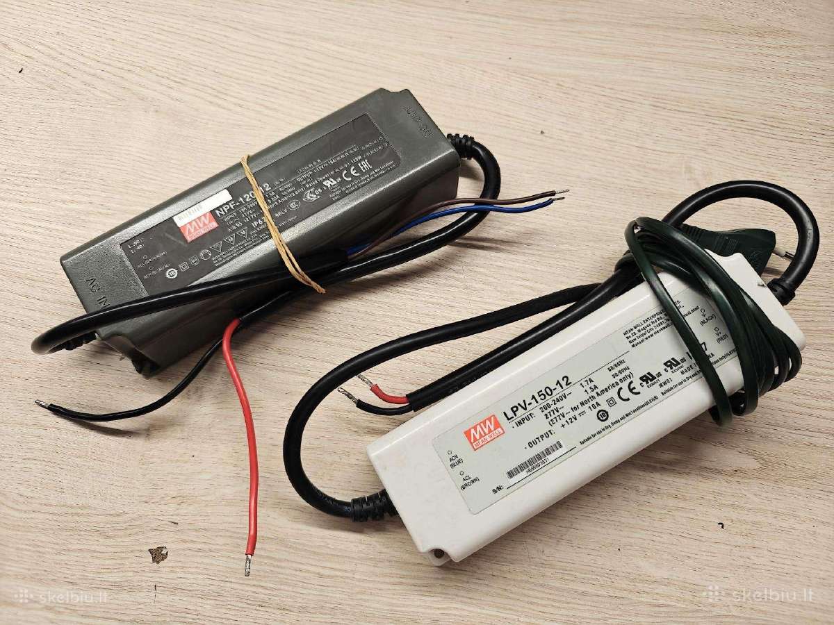 LED 150w 12v 10a Meanwell Maitinimo šaltiniai