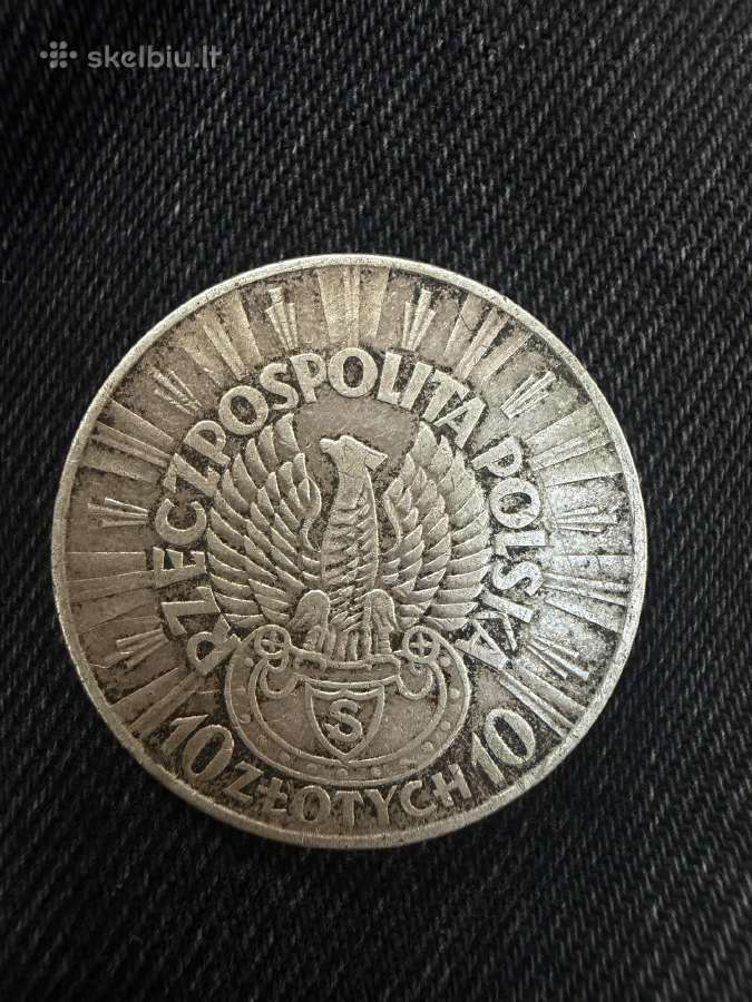 10 zlotu Pilsuckis 1934 metu - nuotraukos Nr. 2