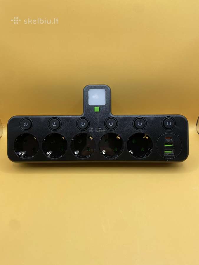 Išmanus prailgintuvas su Usb/ C jungtimis ir atski - nuotraukos Nr. 3
