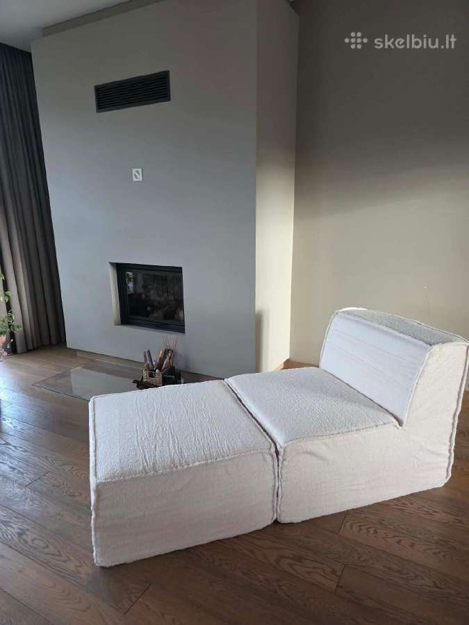 Modulinė sofa–fotelis su pufu (nauja)
