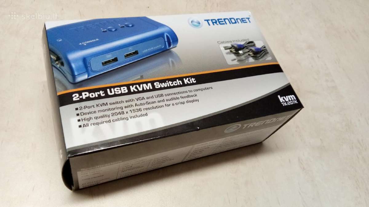 2-port Usb Kvm Switch Kit - Trendnet Tk-207k