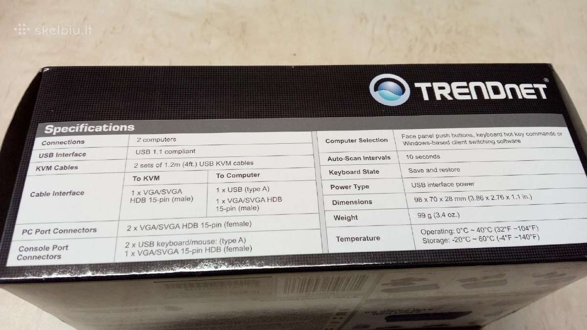 2-port Usb Kvm Switch Kit - Trendnet Tk-207k - nuotraukos Nr. 2