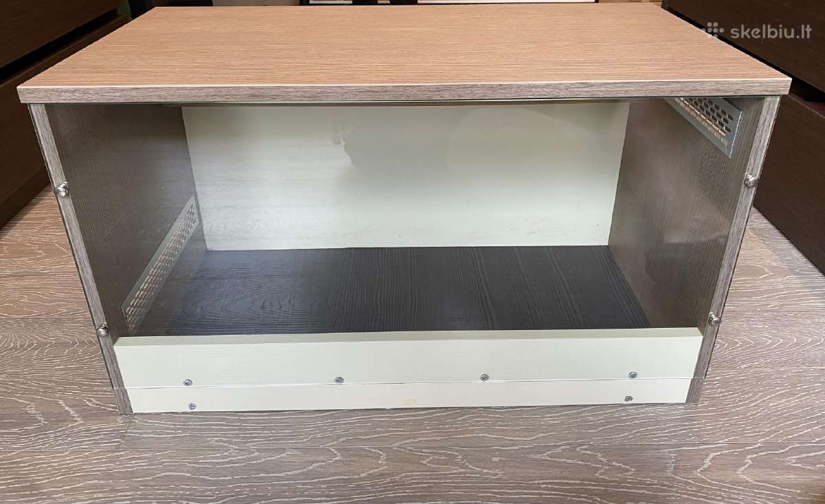 Terariumas 80x40x47.5 su LED ir pakeliamu dangčiu